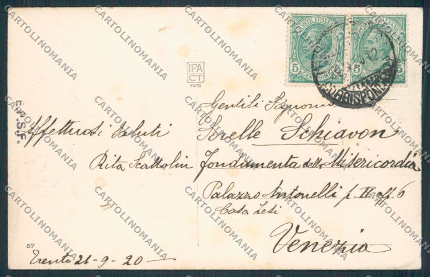 Trento Città Piazza Vittorio Emanuele III cartolina BB9867 – retro