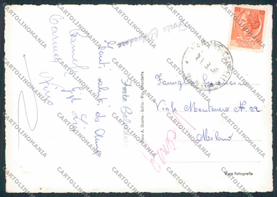 Trento Lavarone Altipiano di Forte Belvedere foto FG cartolina BB9876 – retro