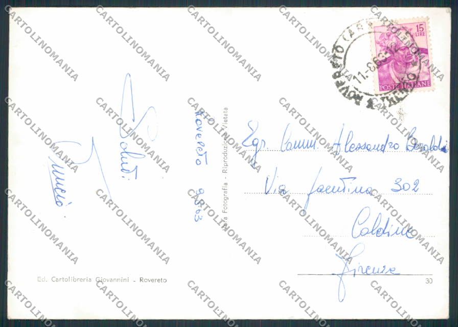 Trento Rovereto Vedutine foto FG cartolina BB9904 – retro