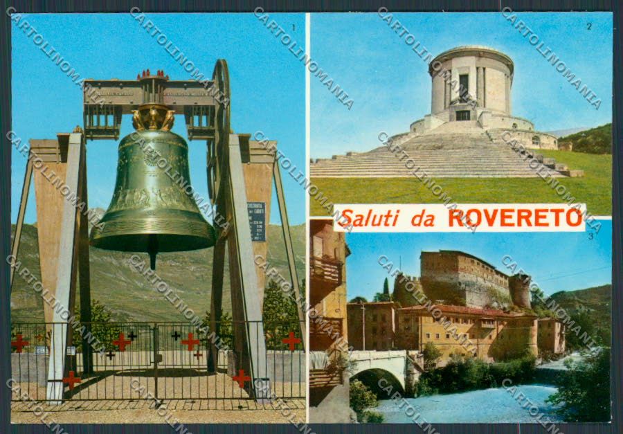 Trento Rovereto Ossario Campana foto FG cartolina BB9905 – fronte