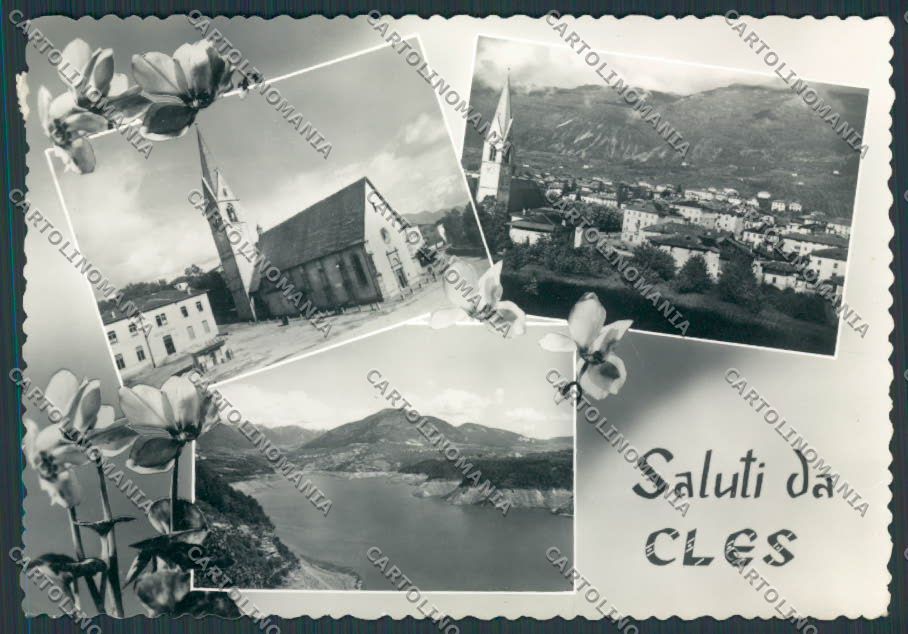 Trento Cles Saluti da foto FG cartolina BB9912 – fronte