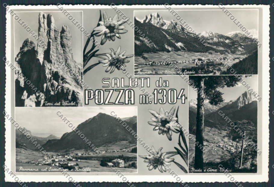 Trento Pozza di Fassa foto FG cartolina BB9927 – fronte