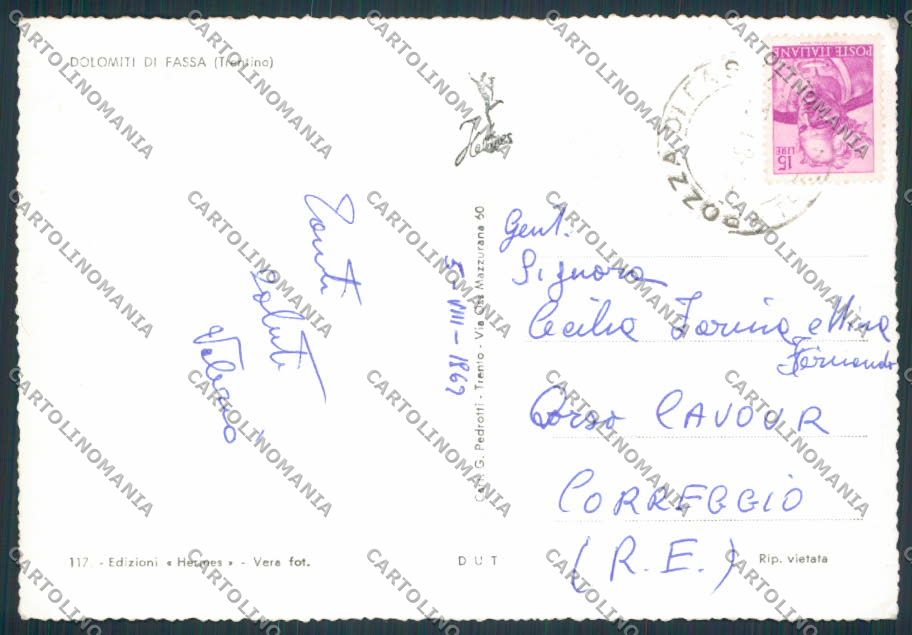 Trento Pozza di Fassa foto FG cartolina BB9927 – retro