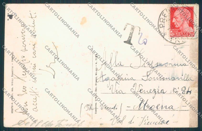 Trento Predazzo Panorama cartolina BB9931 – retro