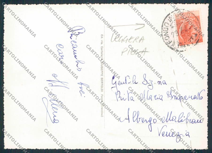 Trento Fondo Val di Non foto FG cartolina BB9941 – retro