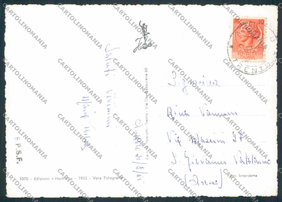 Trento Andalo Vedutine PIEGHINA foto FG cartolina BB9944 – retro
