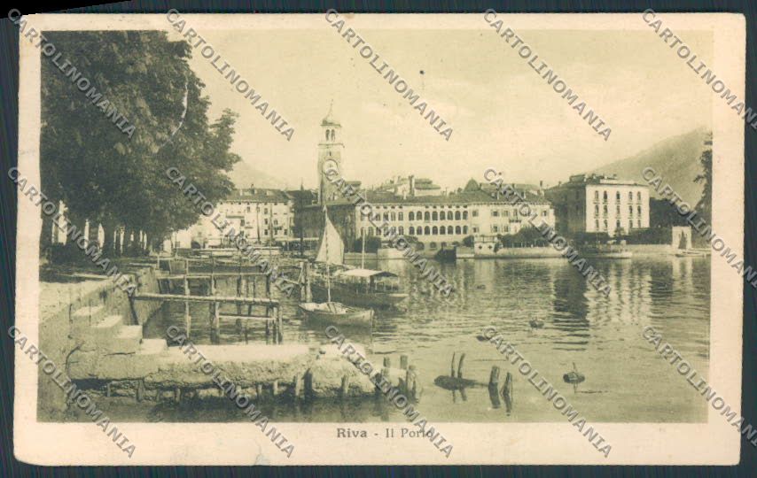 Trento Riva del Garda Porto RIPARATA cartolina BB9947 – fronte