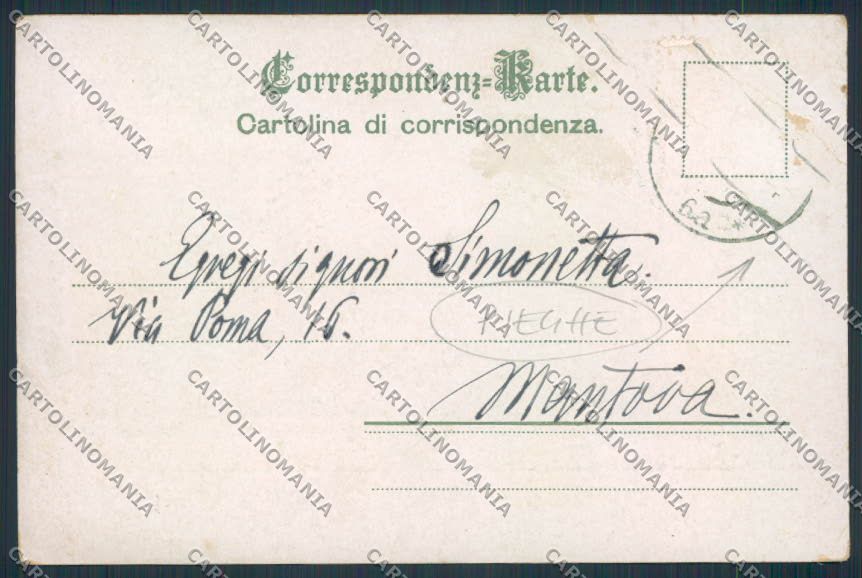 Trento Riva del Garda Battello PIEGHE cartolina BB9955 – retro