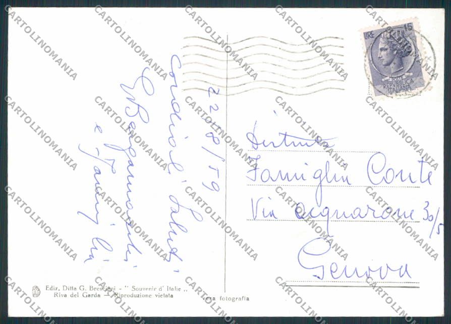 Trento Riva del Garda Rocca foto FG cartolina BB9965 – retro