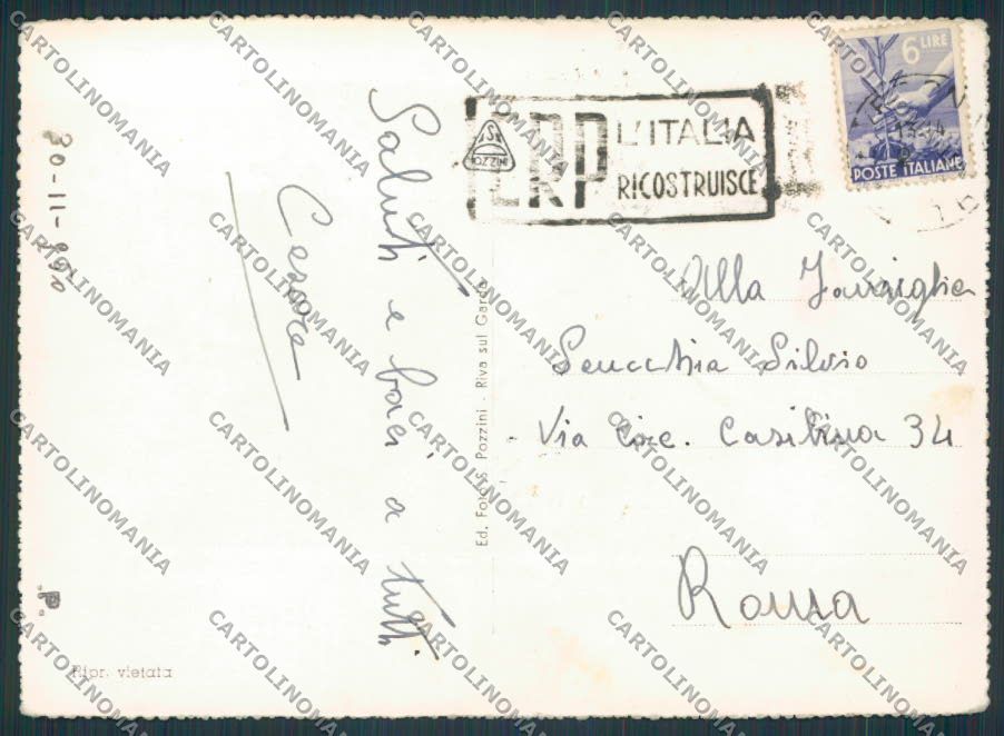 Trento Riva del Garda Vedutine foto FG cartolina BB9970 – retro