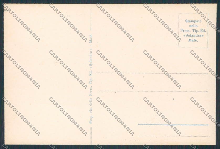 Trento Val di Non Albergo Locatori Cima Monticello Malè cartolina BB9978 – retro