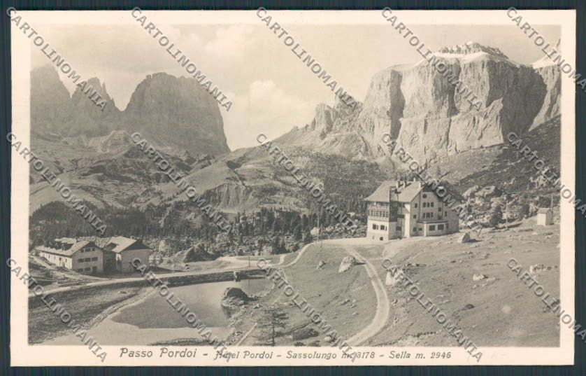 Belluno Passo Pordoi Hotel cartolina BB9992 – fronte