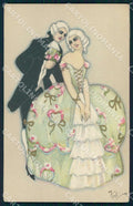 Artist Fofi Chiostri Art Deco Fashion Couple serie 164 postcard CT0043 – fronte