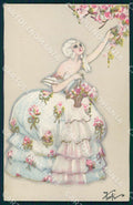 Artist Fofi Chiostri Art Deco Fashion Lady serie 163 postcard CT0051 – fronte
