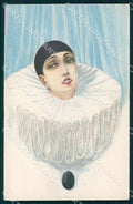 Artist Chiostri Art Deco Glamour Pierrot 215 postcard CT0088 – fronte