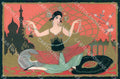 Artist Chiostri Art Deco Mosque Oriental Glamour Lady 354 postcard CT0090 – fronte