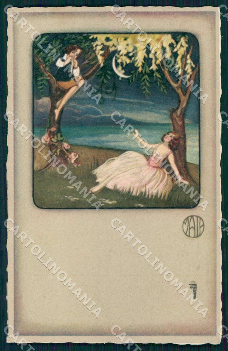 Artist Maia Chiostri Art Deco Glamour Couple 425 postcard CT0104 – fronte