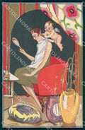 Artist Chiostri Art Deco Glamour Lady Cupid 245 postcard CT0105 – fronte