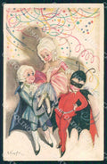 Artist Chiostri Fashion Children Krampus Carnival 303 postcard CT0124 – fronte