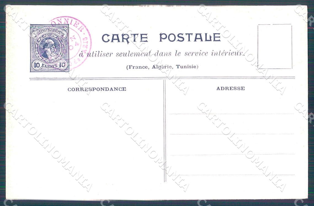 Artist Gala Henri Monnier Moquetaire Belon Dumas Le Mousticaire postcard CT0145 – retro