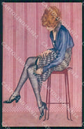 Artist Raphael Kirchner Risque Fashion Lady serie 86 postcard CT0147 – fronte