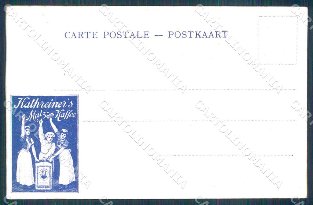 Artist Henri Meunier Lady Coffee Advertising Art Nouveau Iris postcard CT0153 – retro