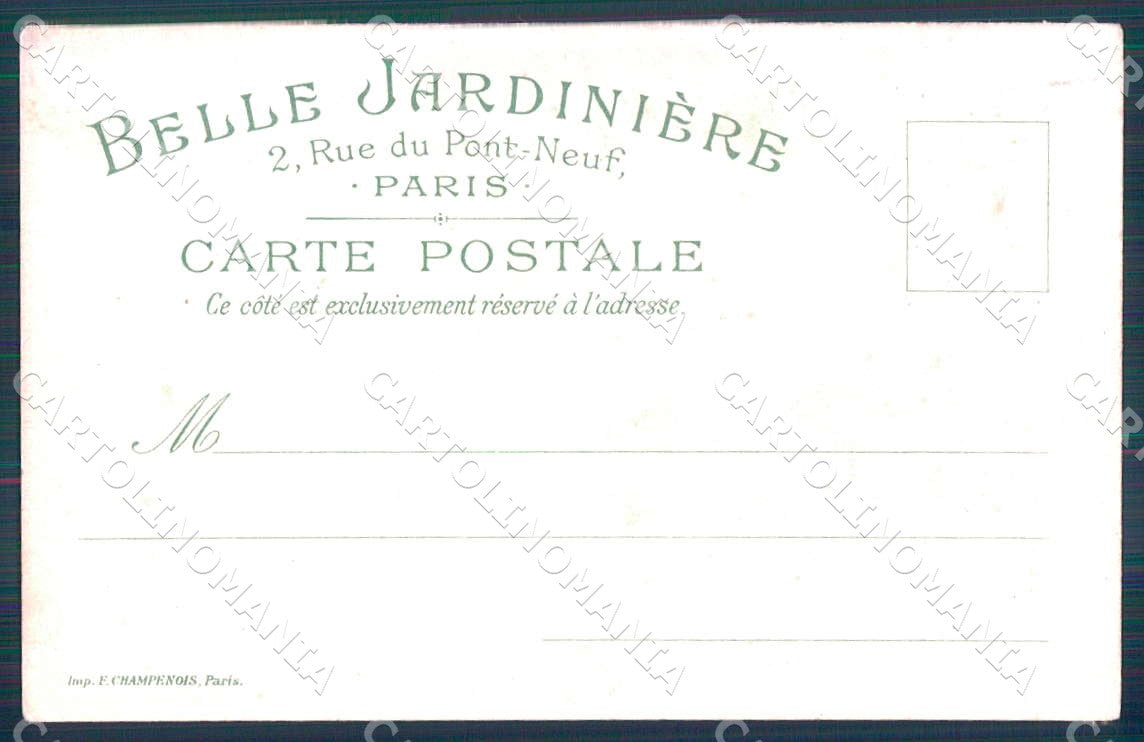 Artist Alphonse Mucha Lady Art Nouveau Belle Jardiniere postcard CT0165 – retro