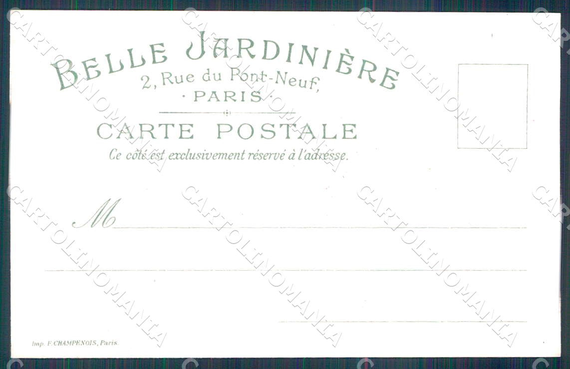 Artist Alphonse Mucha Lady Art Nouveau Belle Jardiniere postcard CT0167 – retro
