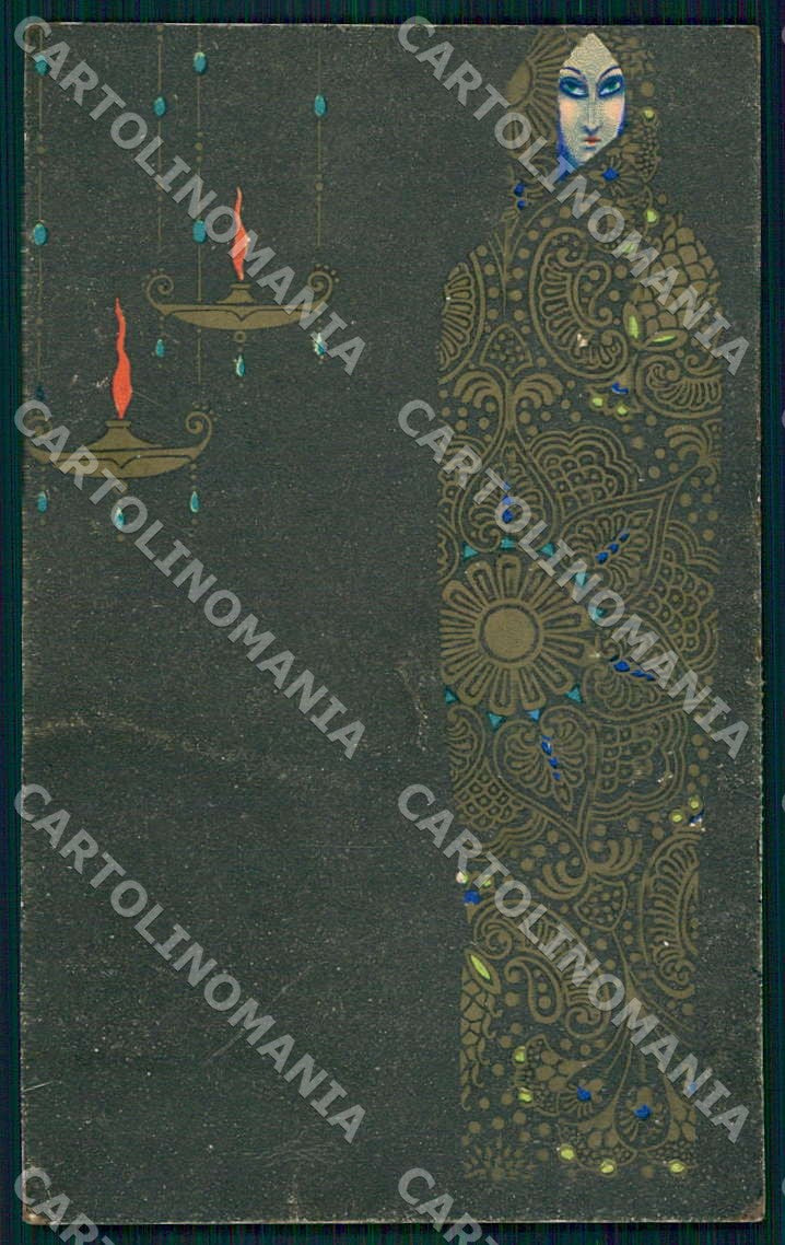 Artist Zecchin Smalti Murrine serie IX-7 Madonna Art Nouveau postcard CT0173 – fronte
