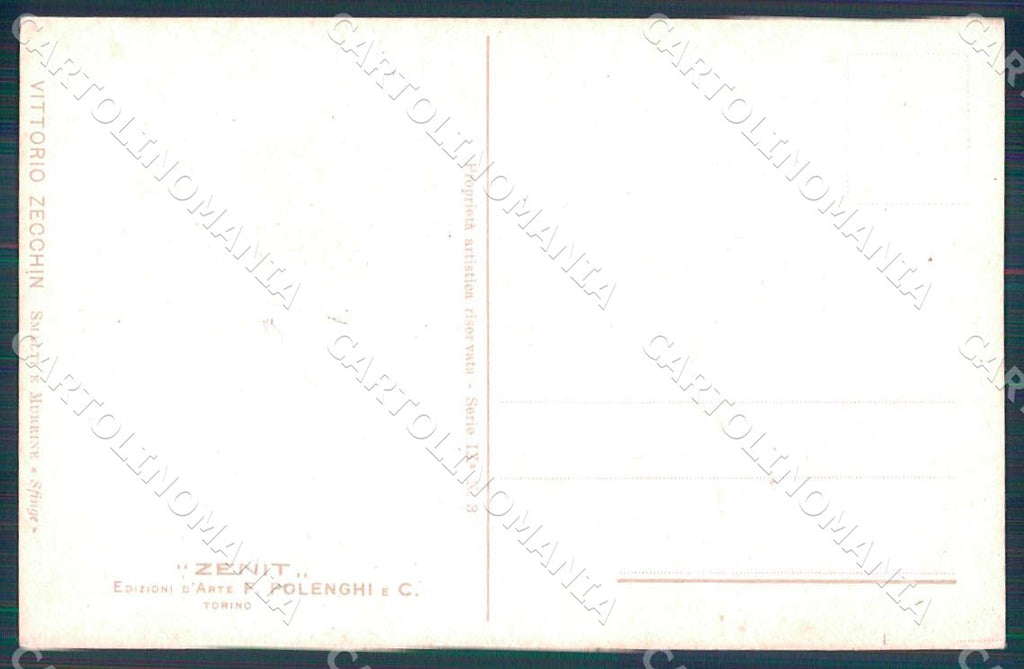 Artist Zecchin Smalti e Murrine serie IX-3 Sfinge Art Nouveau postcard CT0176 – retro