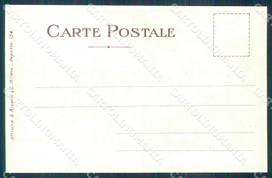 Artist Laskoff F. Hunting Lady Art Nouveau Ricordi 134 postcard CT0188 – retro