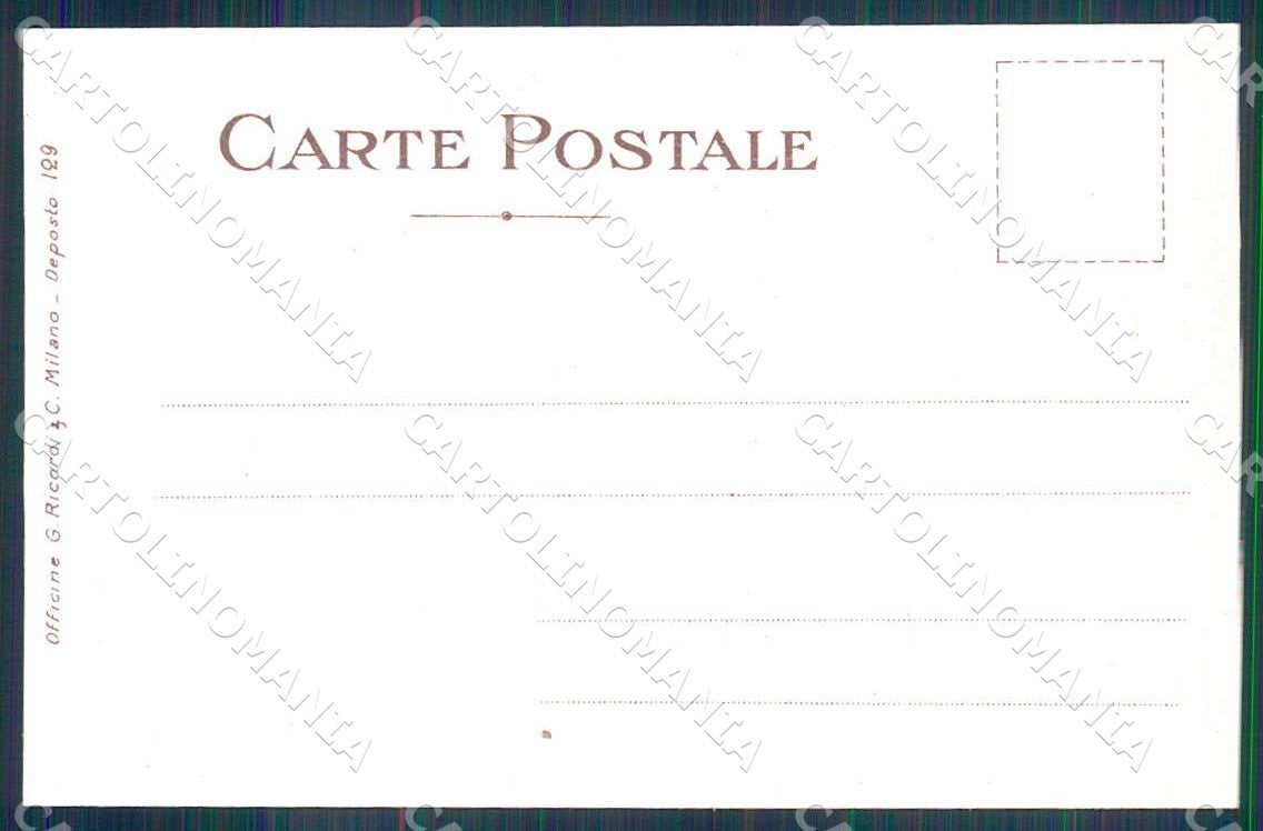 Artist Laskoff F. Sea Boat Lady Art Nouveau Ricordi 129 postcard CT0189 – retro