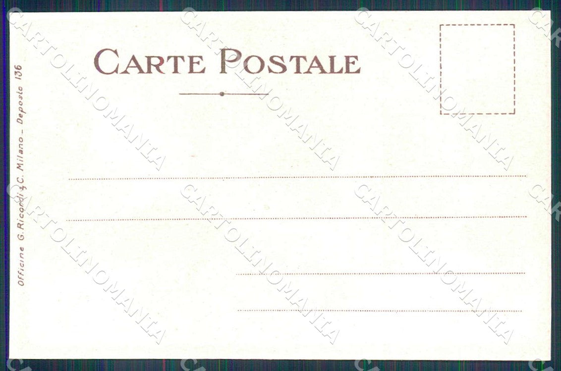 Artist Laskoff F. Hiking Lady Art Nouveau Ricordi 136 postcard CT0191 – retro