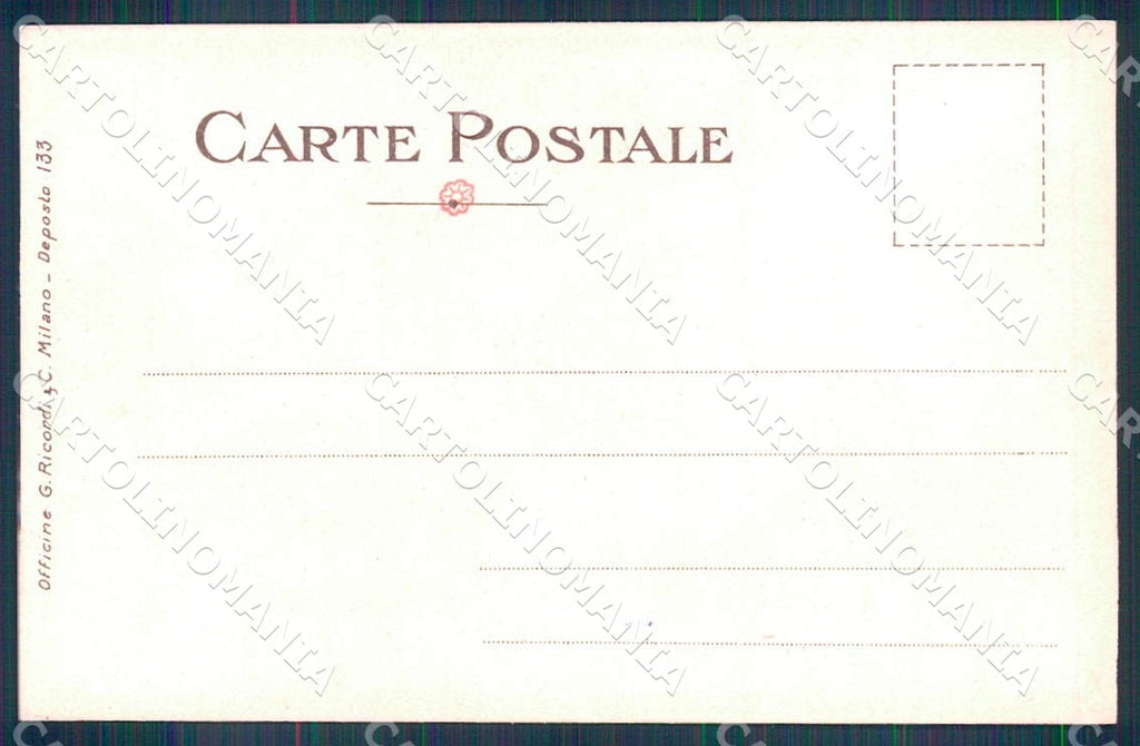 Artist Laskoff F. Horse Racing Lady Art Nouveau Ricordi 133 postcard CT0195 – retro