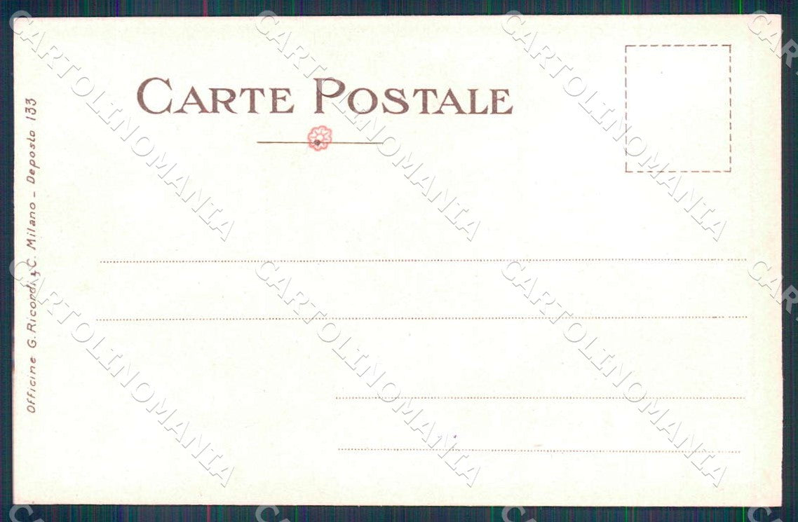 Artist Laskoff F. Horse Racing Lady Art Nouveau Ricordi 133 postcard CT0195 – retro