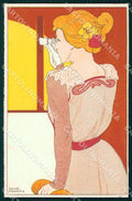 Artist Meunier Henri Lady Art Nouveau postcard CT0197 – fronte