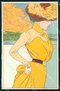 Artist Meunier Henri Lady Art Nouveau postcard CT0199 – fronte