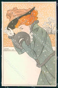 Artist Meunier Henri Lady Art Nouveau postcard CT0202 – fronte