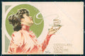 Artist Villa A. Lady Art Nouveau Advertising Talmone Chocolate postcard CT0205 – fronte