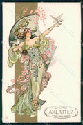 Artist Daniell E. Lady Art Nouveau Arlatte Advertising Tuck 175 postcard CT0208 – fronte