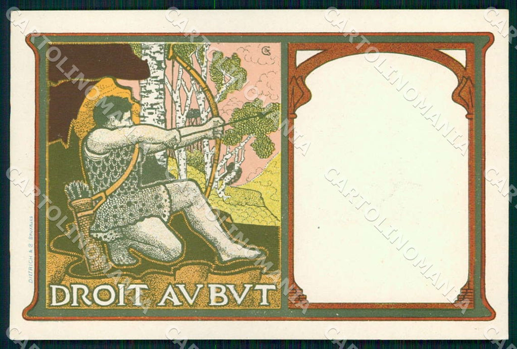 Artist Combaz G. Art Nouveau Dietrich & Bruxelles postcard CT0214 – fronte
