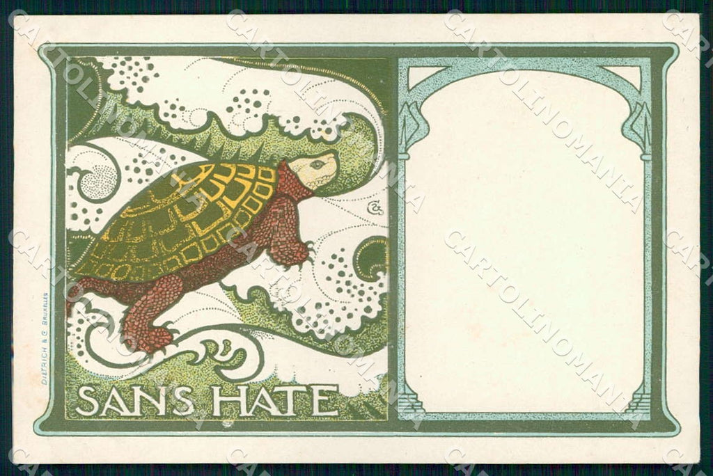 Artist Combaz G. Art Nouveau Dietrich & Bruxelles postcard CT0217 – fronte