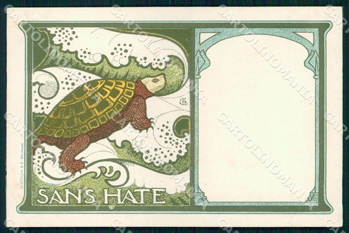 Artist Combaz G. Art Nouveau Dietrich & Bruxelles postcard CT0217 – fronte