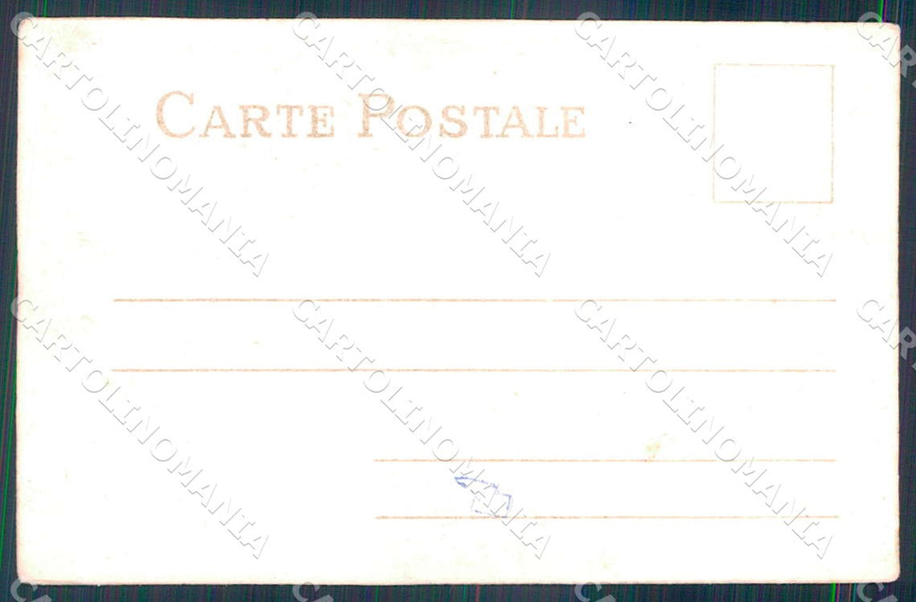 Artist Cascella Risque Lady and Devil Billiards Art Nouveau postcard CT0221 – retro