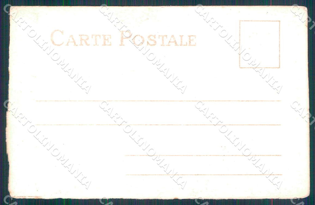 Artist Cascella Risque Lady and Devil Billiards Art Nouveau postcard CT0222 – retro