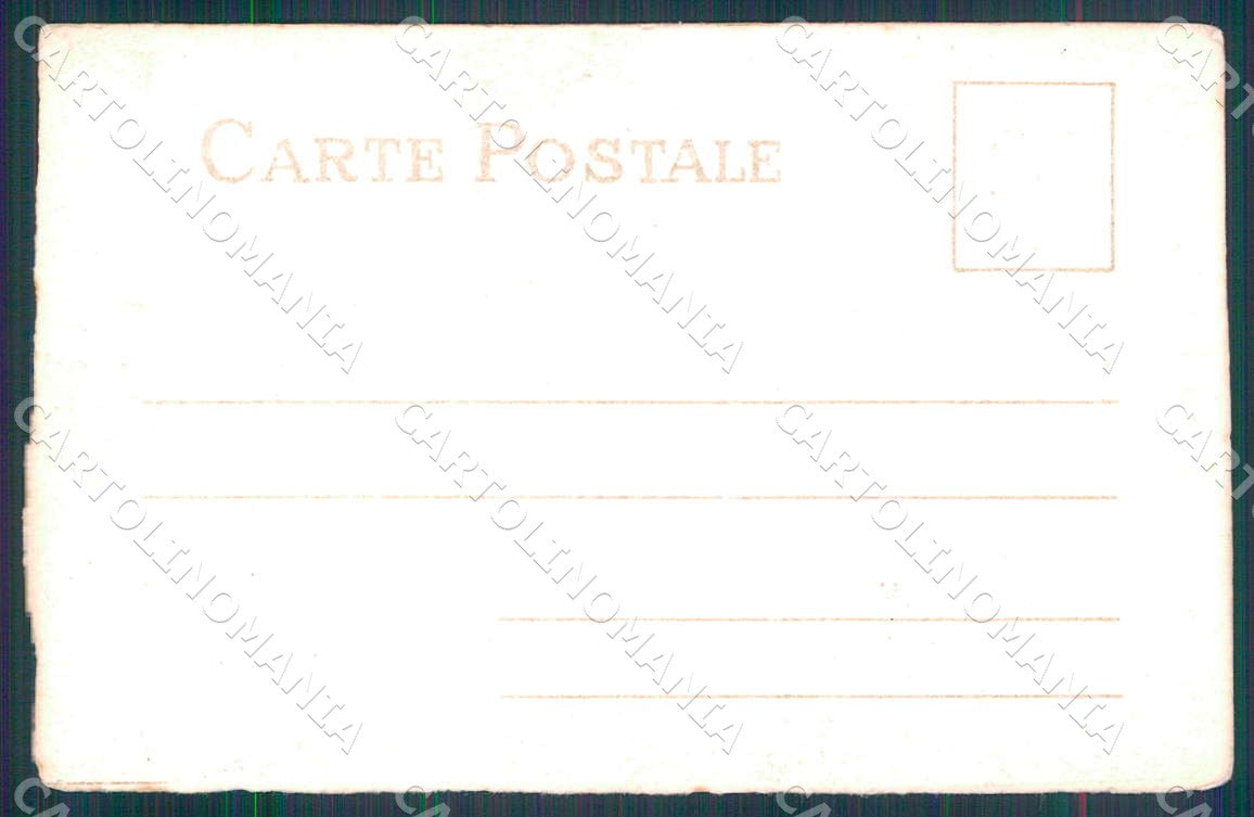 Artist Cascella Risque Lady and Devil Billiards Art Nouveau postcard CT0222 – retro