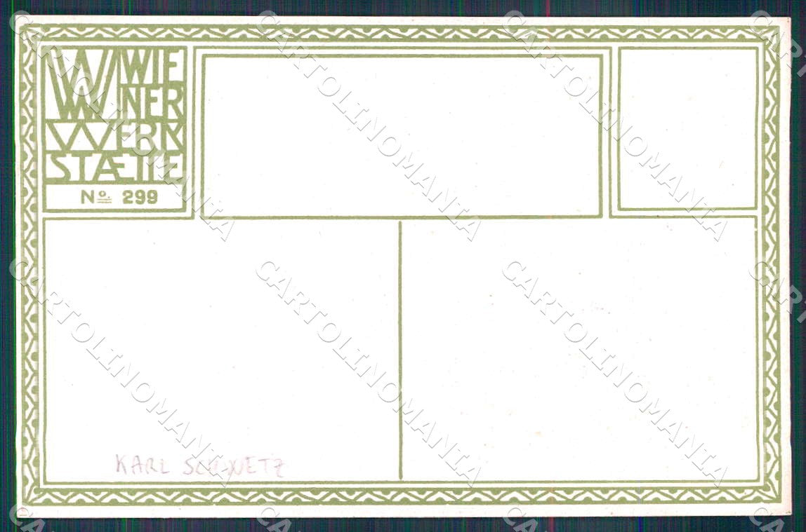 Artist Schwetz Karl Wien Wiener Werkstaette Werkstatte 299 postcard CT0228 – retro