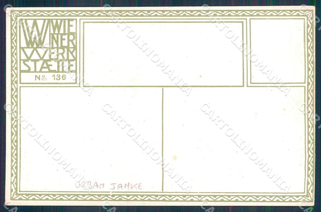 Artist Janke Urban Wiener Werkstaette Werkstatte 136 postcard CT0230 – retro