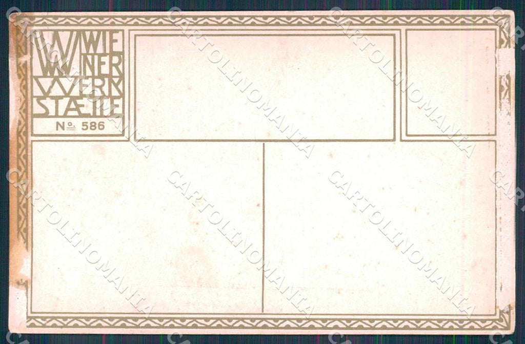 Artist Koehler Mela Wiener Werkstaette Werkstatte 586 ABRADED postcard CT0231 – retro