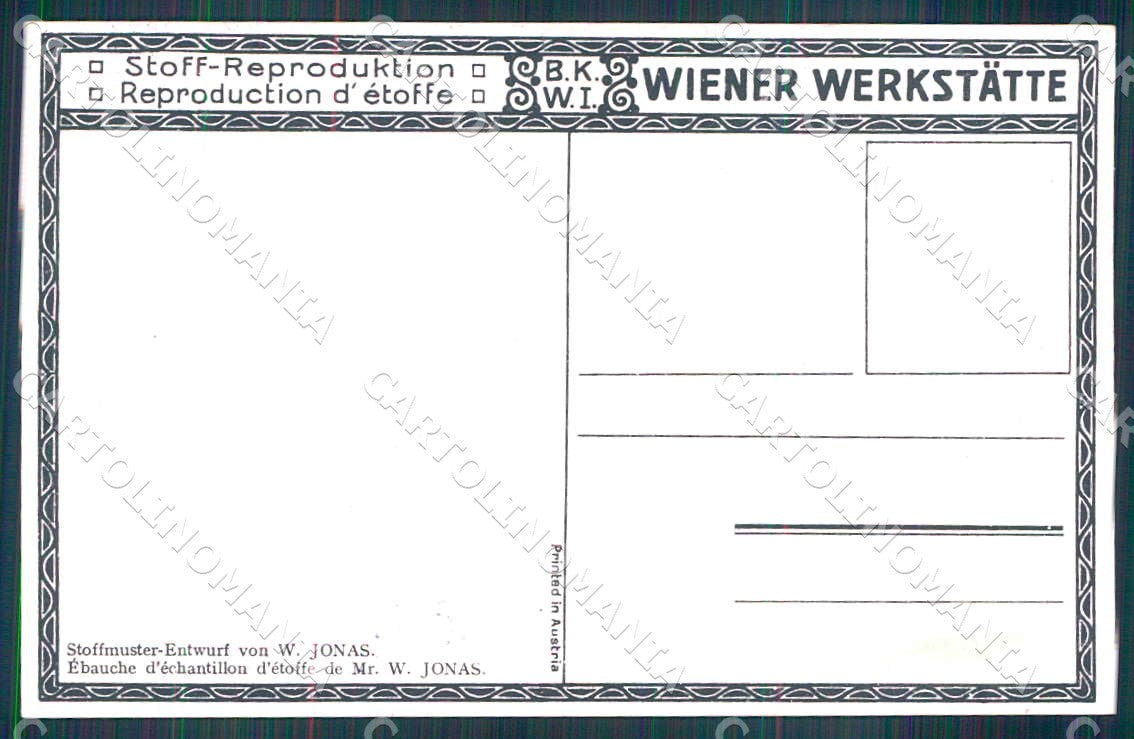 Artist Jonas W Judaica Wiener Werkstaette BKWI postcard CT0232 – retro